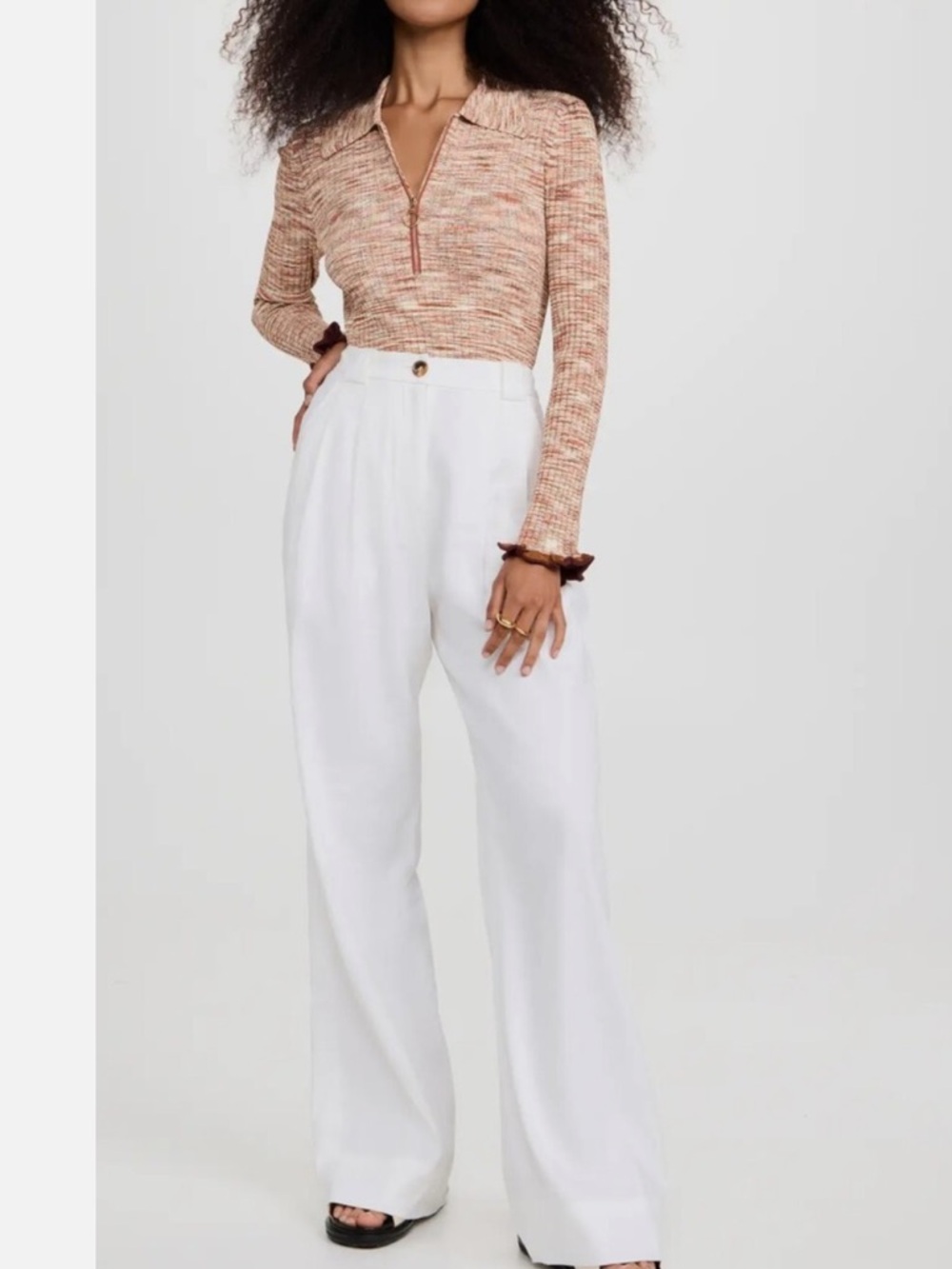 Jonathan Simkhai Allyson Compact Space Dye Polo - Picture 3 of 10